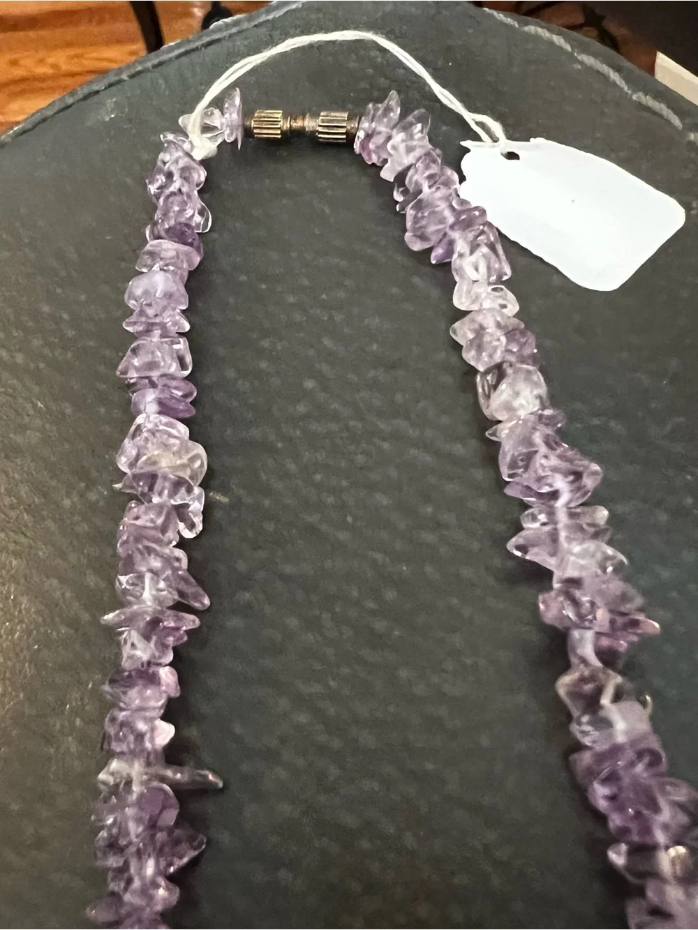 Amethyst Chip Necklace - Purple Beaded Women’s Jewelry